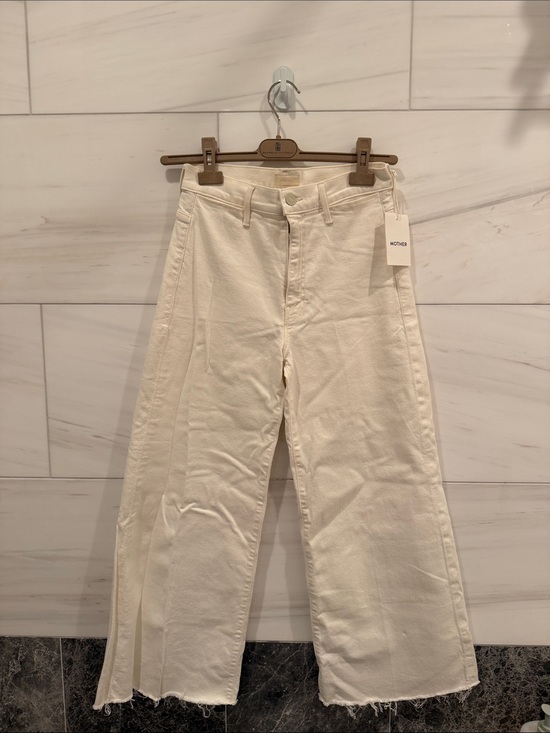 MOTHER Denim - MOTHER Off-White Wide-Leg Jeans